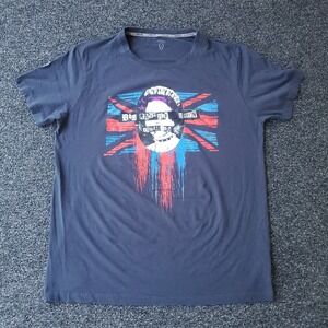 Cyberdog Shirt Mens XXL Graphic Tee London Dog Rave The Queen Spellout Blue